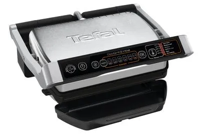 Гриль Tefal прижимной OptiGrill+ Initial 2000Вт, темп. режимов-5, съёмные пластины, металл