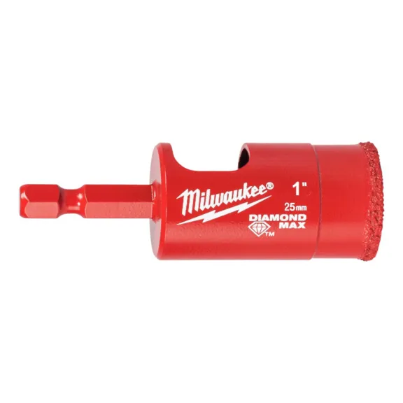 Коронка алмазна Diamond Plus MILWAUKEE, O25,0мм (1/4 Hex)