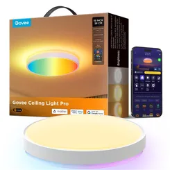 Потолочный свитильник Govee 38cm Smart Ceiling Light Pro, RGBICWW, WI-FI/Bluetooth, білий фото