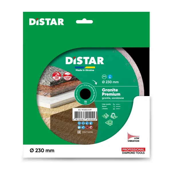 Круг алмазный отрезной Distar 1A1R 230 Granite Premium фото №2