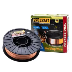 Проволока сварочная омедненная (0.8 мм, 5 кг) для полуавтомата Procraft SW85 фото