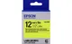 Картридж с лентой Epson LK4YBF принтеров LW-300/400/400VP/700 Fluorescent Black/Yellow 12mm/9m