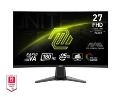 Монітор MSI 27" MAG 27C6F 2xHDMI, DP, Audio, VA, 180Hz, 0.5ms, sRGB 93%, CURVED, AdaptiveSync фото