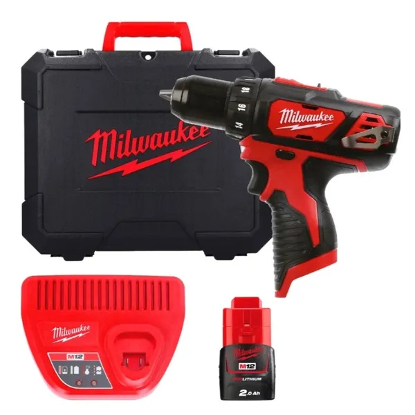 Дриль-шурупокрут MILWAUKEE M12 BDD-201C (АКБ+ЗП) ціна в Україні