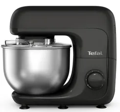 Кухонная машина Tefal Bake Essential 800Вт, чаша-металл, корпус-металл/пластик, насадок-4, черный фото