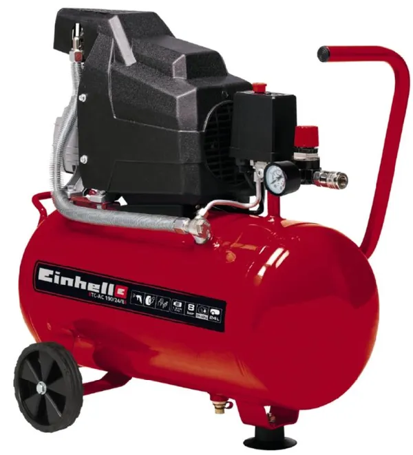 Компрессор воздушный Einhell TC-AC 190/24/8, 1500Вт, 24л, 160л/мин, 8бар.