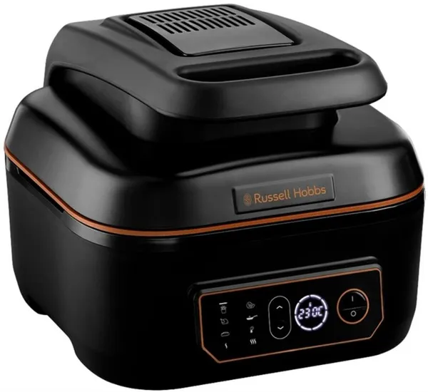 Мультипечь Russell Hobbs SatisFry Air&Grill, 1745Вт, чаша-5.5л, сенсорное управл., алюминий/пластик, черно-оранжевый