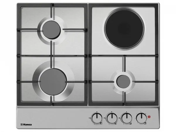 Варочная поверхность Hansa комбинированная (3 газ + 1 электро), 59см, чугун, нерж
