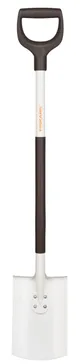 Лопата прямая Fiskars White с закругленным лезвием облегченная, 105 см, 1220 г фото №4