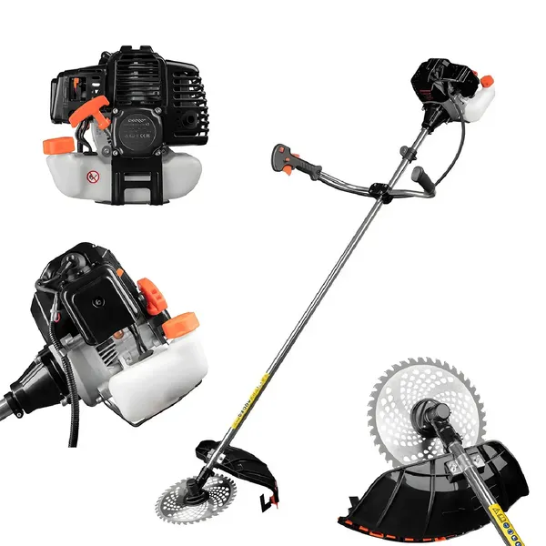 Триммер Dnipro-M 43 для газона / Мотокоса бензиновая садовая / Ручная коса для травы / Косилка портативная