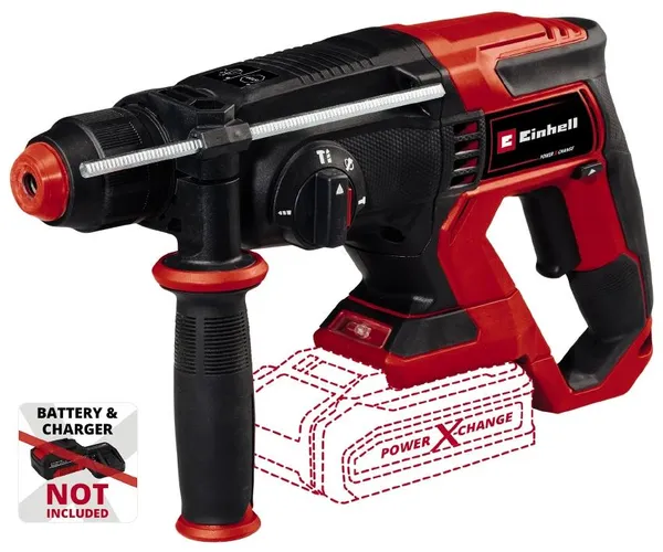 Перфоратор аккумуляторный Einhell TE-HD 18/20LI – Solo, SDS-plus, PXC 18В, 1.8Дж, 0-1300об•мин, 4750уд•мин, кейс, 2.7кг, без АКБ и ЗП