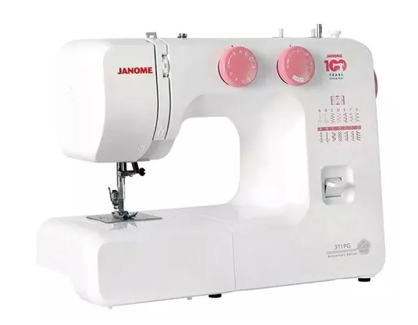Швейная машина JANOME  311PG, электромех., 60Вт, 15 шв.оп., петля полуавтомат, белый