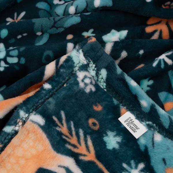 Купить Плед ARDESTO Christmas Flannel 160х200см, 100% полиэстер, олени, зеленый