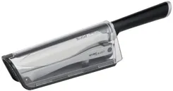 Кухонний ніж кухарський Tefal Eversharp, 16.5см, з чохол-точило нержавіюча сталь, пластик, чорний фото