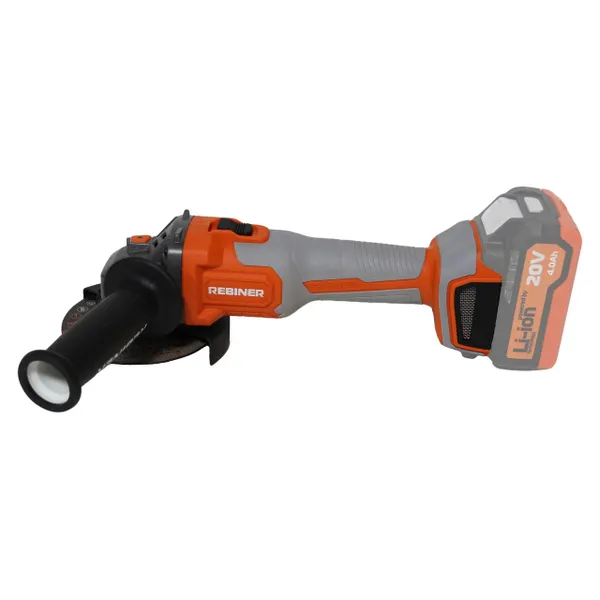 Безщіткова акумуляторна болгарка 125 мм, 20 В Rebiner RAG-125BL/20Li (без АКБ та ЗП) купити в Україні