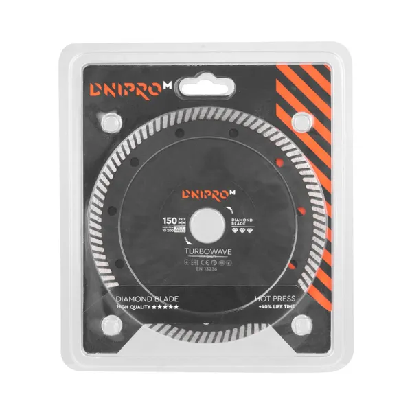 Алмазний диск Dnipro-M 150 22,2 мм Turbowave фото №4