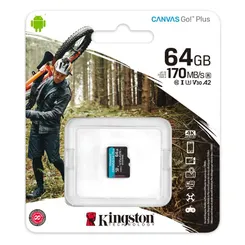 Карта пам'яті Kingston microSD   64GB C10 UHS-I U3 A2 R170/W70MB/s фото