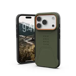 Чохол UAG для iPhone 17 Pro, Civilian MagSafe, Olive/Orange фото
