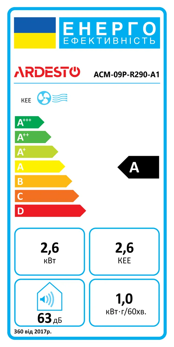 Кондиціонер мобільний Ardesto ACM-09P-R290-A1, 25 м2, R290 відгуки