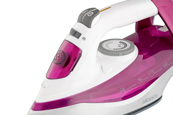 Праска Ardesto IR-C2230-BUR, 2200Вт, 300мл, паровий удар, керам. підошва, малиновий ціна в Україні