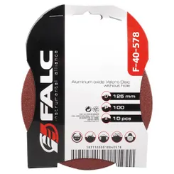 Круг шліфувальний на липучці (125 мм, P220) Falc F-40-586 упаковка 10 шт фото