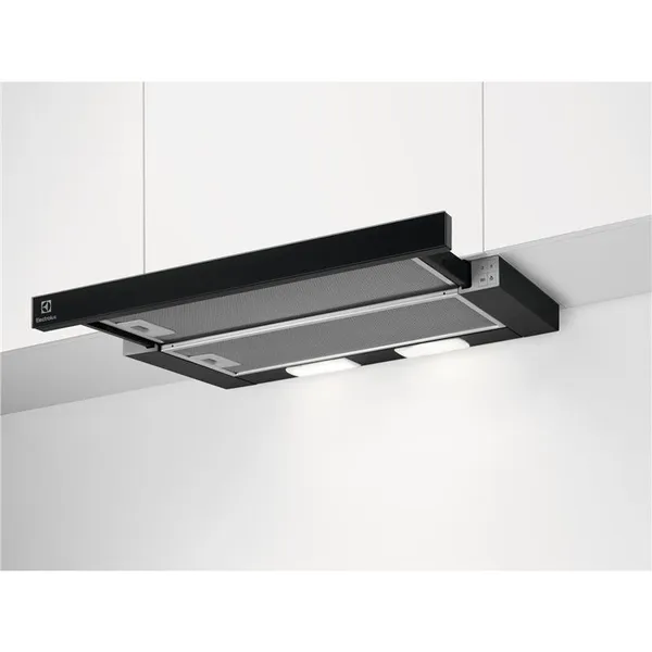 Вытяжка Electrolux телескопическая, 59см, 410м.куб/ч, черный