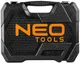 Набор инструментов Neo Tools, набор торцевых головок, 94шт, 1/2", 1/4", CrV, кейс фото №10