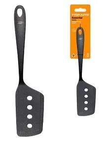 Лопатка кухонна Fiskars Essential, 28см, пластик, чорний фото