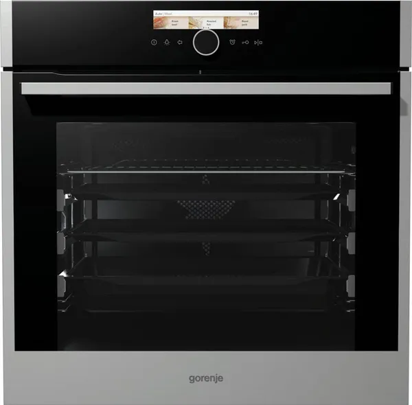 Духовой шкаф Gorenje электрический, 71л, A+, дисплей, пиролиз, нерж