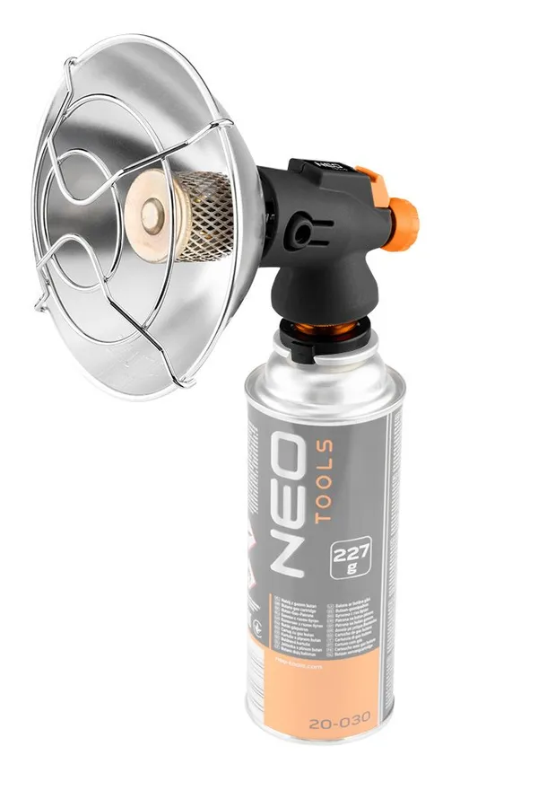 Обогреватель газовый туристический Neo Tools, 92г/час, картриджный, регулятор, пьезоподжиг, черный отзывы