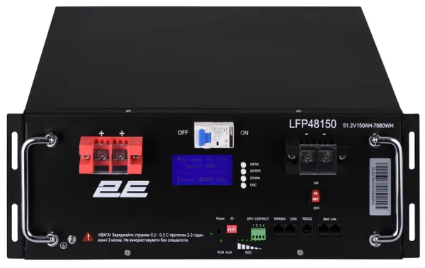 Акумуляторна батарея 2E LFP48, 48В, 150А•год, 19" LCD 16S відгуки