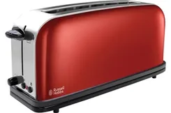 Тостер Russell Hobbs Classic 1100Вт, длинные слоты, металл, красный фото