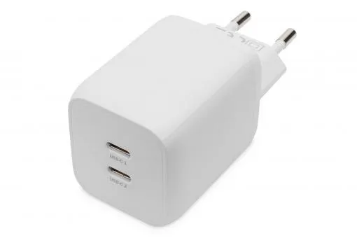 Зарядний пристрій DIGITUS 2хUSB-C, 65W, GaN