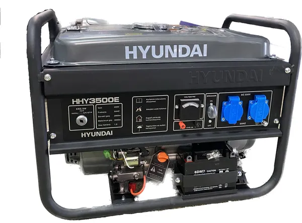 Генератор бензиновый Hyundai HHY3500E, 2,8/3 кВт  фото №1