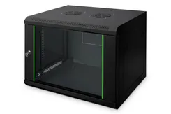 Шафа DIGITUS 19", 7U, Wall Mounting Dynamic Basic, 600x450 мм, 60кг максимально, чорна фото