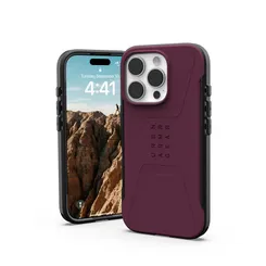 Чохол UAG для iPhone 16 Pro, Civilian Magsafe, Bordeaux фото