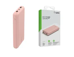 Акумулятор портативний літій-іонний Power Bank Belkin 20000мА·год, 15Вт, 2хUSB-A/USB-C, рожевий фото