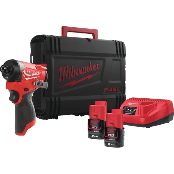 Гвинтоверт ударний акумуляторний Milwaukee M12 FID2-202X 12В АКБ 2х2А·год 0-4000об/хв 170Нм 1/4" ЗП C12C кейс