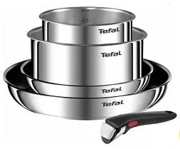 Набор посуды Tefal Ingenio Emotion, 5пр., нержавеющая сталь, бакелит, серебристый