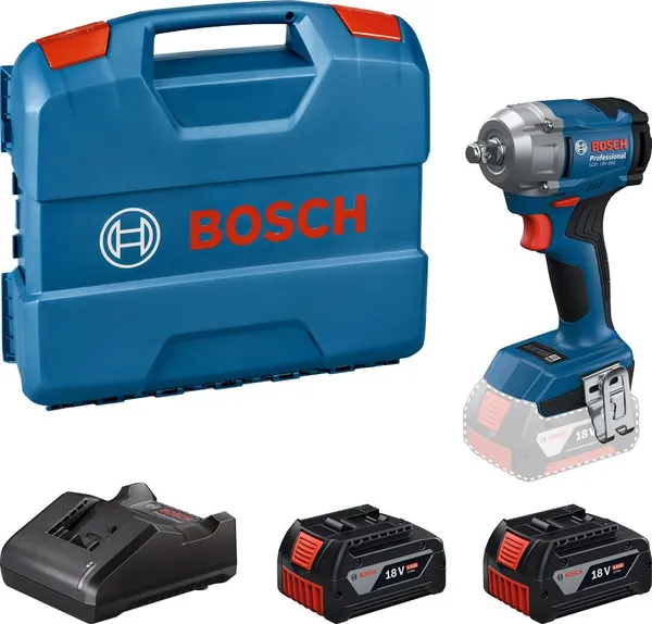 Гайковерт ударный Bosch IDS GDS 18V-350 18В 2x4А·час до 3400об·мин 85/200/350Нм квадрат 1/2" ЗП GAL 18V-20 кейс 1.1кг