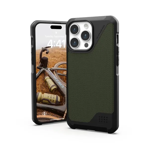 Чохол UAG для iPhone 15 Pro Max, Metropolis LT Magsafe, Kevlar Olive