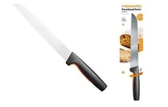 Кухонний ніж для хліба Fiskars Functional Form, 21.3см, нержавіюча сталь, пластик, чорний фото