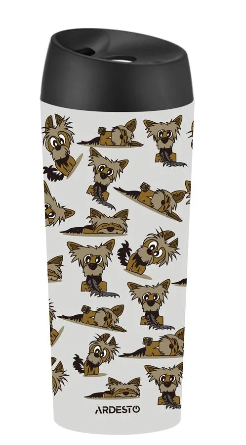 Термочашка ARDESTO Coffee Time Yorkie 450мл, нержавеющая сталь, бежевый