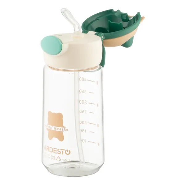 Пляшка для води Ardesto Bear 550мл, пластик, зелений купити в Україні