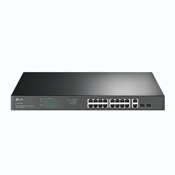 Коммутатор TP-LINK TL-SG1218MP 16xGE (16xPoE), 2xSFP, 120Вт, Неуправляемый