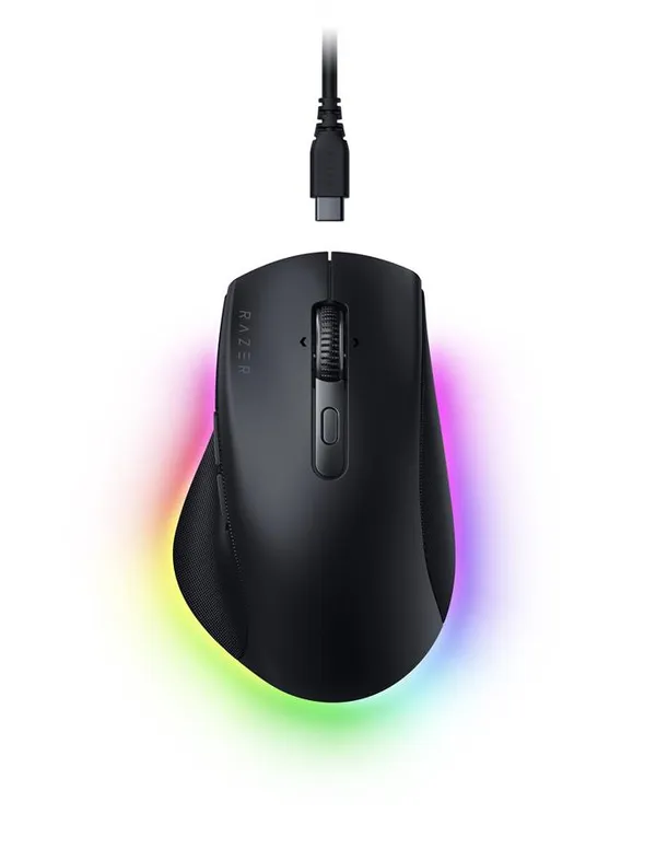 Миша Razer Pro Click V2, RGB, USB-A/WL/BT, чорний