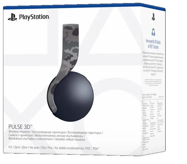 Гарнитура PlayStation PULSE 3D, WL, Grey Camo