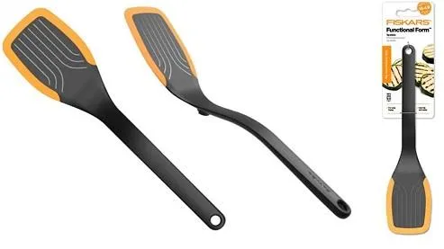 Лопатка кухонна Fiskars Functional Form, 37.3см, пластик, силікон, чорний