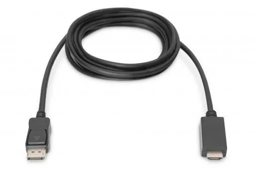 Кабель DisplayPort > HDMI (M/M) DIGITUS, 2м, чорний