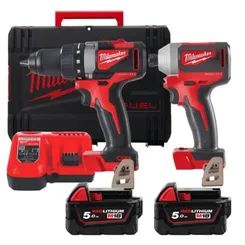 Набор из двух инструментов бесщеточных аккумуляторных MILWAUKEE M18 BLPP2B2-502X (Li-Ion 5Ач) фото